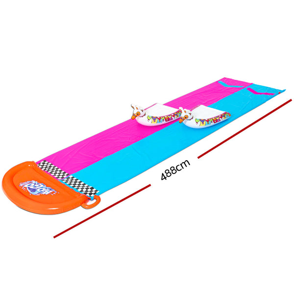 Bestway Water Slide Slip Kids 488Cm Dual Slides Splash Pad Water Slides
