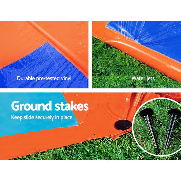 Bestway Water Slip And Slide Kids Inflatable Splash Toy Outdoor Triple 4.88M Water Slides
