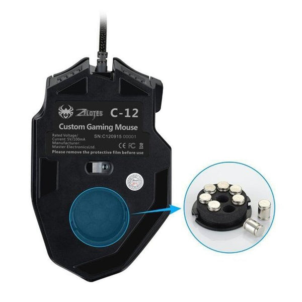 C 12 Programmable Buttons Led Optical Usb Ergonomic Gaming Mouse 8000 Dpi Mice Trackballs & Touchpads