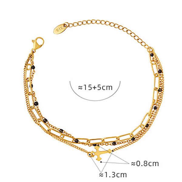 Titanium Steel Three Layered Bracelet Bracelets