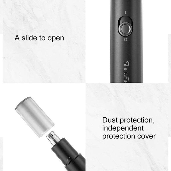 Nose Ear Hair Trimmers C1 Bk Portable Electric Removable Washable Double Edged 360 Rotating Cutter Heads