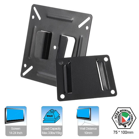 Universal Tv Wall Mount Bracket For Most 14 24 Inch Screen Monitor