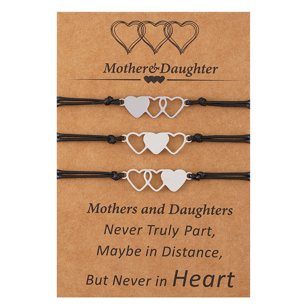 Veile Studios Mother Daughter Love Mother's Day Braided Bracelet Set Bracelets