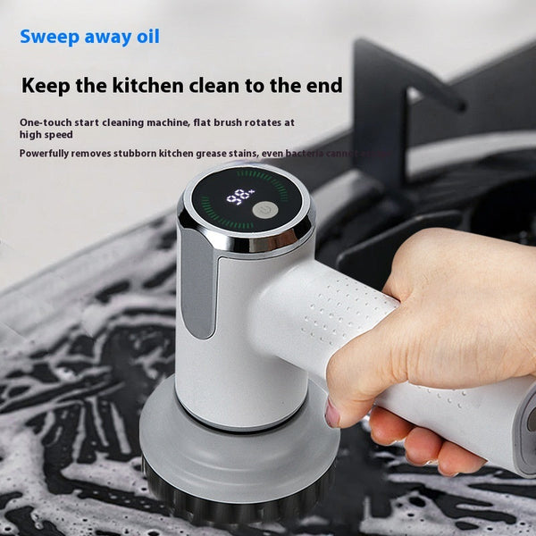 Multifunctional Smart Display Electric Cleaning Brush Wireless Kitchen Tool Cleaning Brushes