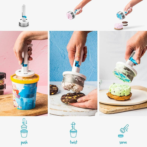 Ice Cream Spoon Maker Sandwich Rotating Spoons