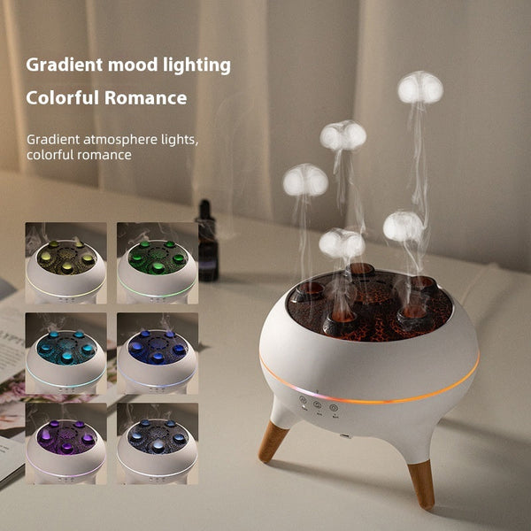 Household Intelligent Jellyfish Ultrasonic Air Humidifier Aroma Diffuser Remote Control Humidifiers