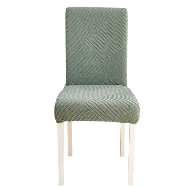 Chair Cover Cypress Green Knitted Lines Design For Dining Room Events Slipcovers