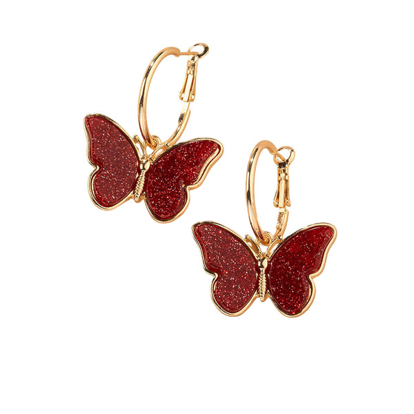 Alloy Advent Calendars With Electroplated Colourful Butterfly Studs Seasonal Decorations