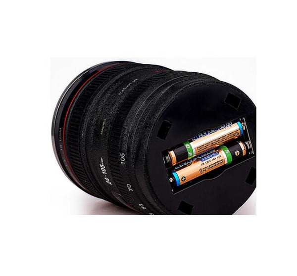 300Ml Stainless Steel Camera Lens Shape Self Stirring Mug Coffee Cup Novelty Gift Mugs