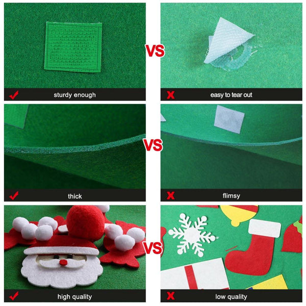 Diy Felt Christmas Tree Children Gifts Wall Decoration Party Decorations