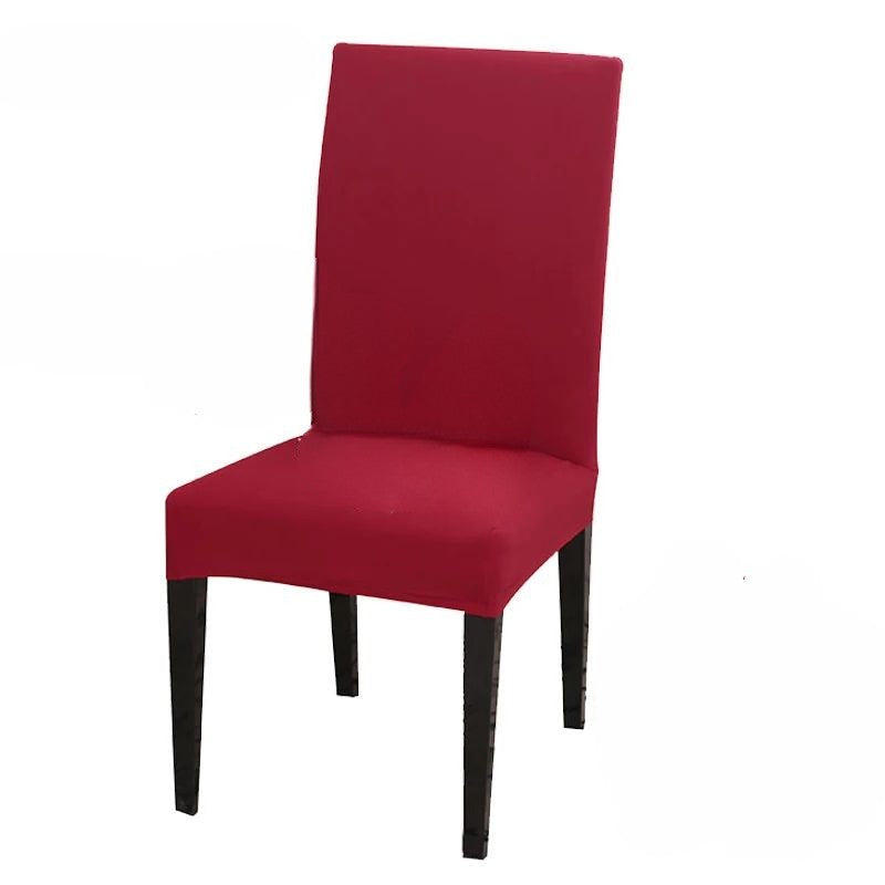 Red Chair Cover Anti Dirt Waterproof Elastic Material For Dining Room Kitchen Slipcovers
