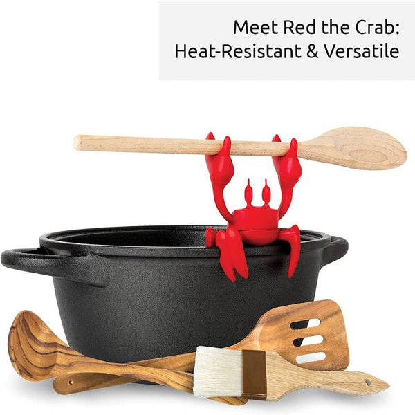 Crab Pot Side Clip Silicone Tableware Stand Red Rose Elegant Purple Olive Green Oven Mitts & Potholders