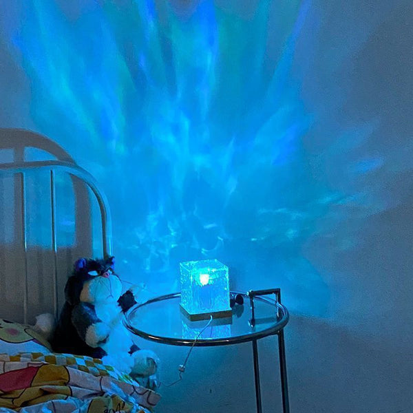 16 Colours Led Water Ripple Ambient Night Light Usb Rotating Projection Lamp Night Lights