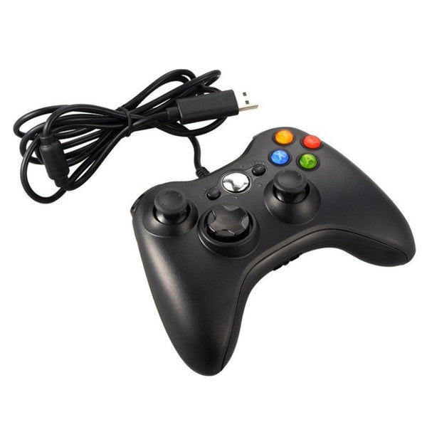 Cable Game Handle Dual Vibration Controller Black Controllers & Attachments