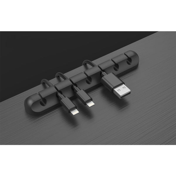 Silicone Cable Holder Clip Cord Winder Self Adhesive Wire Organizer 8 Slots Cable Ties & Organisers
