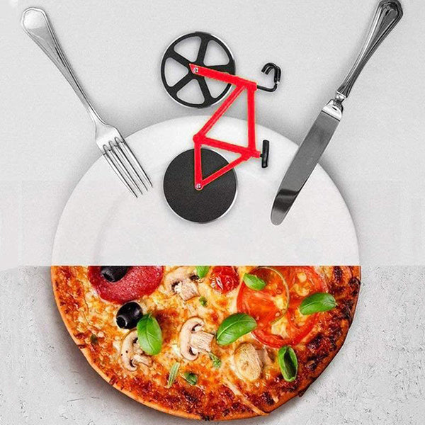 Novelty Cute Stainless Steel Bicycle Pizza Cutter Kitchen Gadget Pastry Cutters