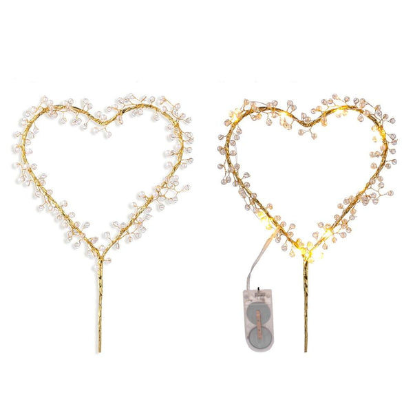 Led Heart Or Happy Birthday Party Decorations Baking Supplies Cake Toppers