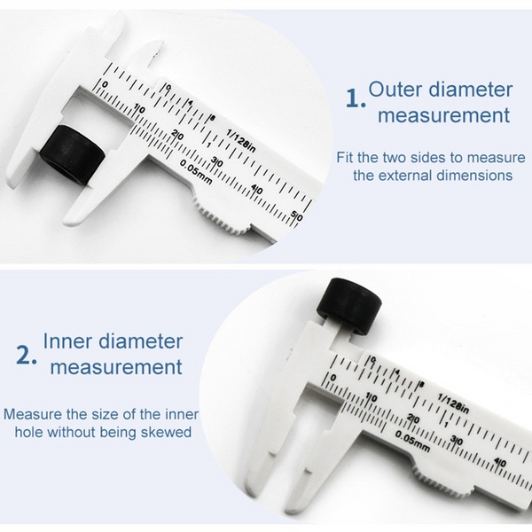 Mini Plastic Vernier Caliper Gauge Micrometer 80Mm Ruler Accurate Measurement Vernier Calipers