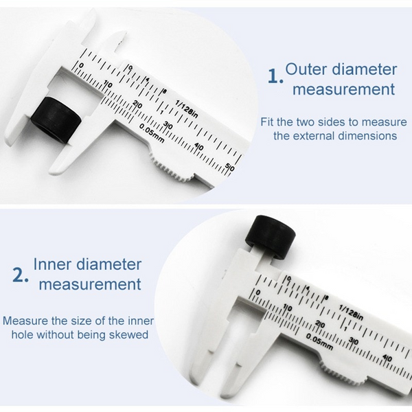 Mini Plastic Vernier Caliper Gauge Micrometer 80Mm Ruler Accurate Measurement