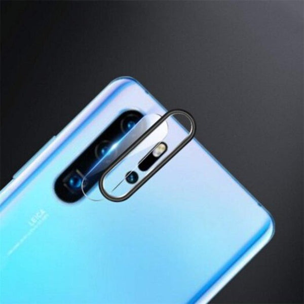 Camera Lens Protector Ring And Tempered Glass Film For Huawei P30 Black