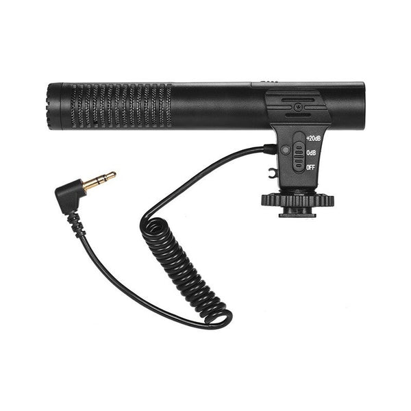 Camera Video Recording Microphone Super Cardioid Pickup Black Microphones