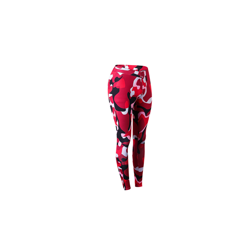 Camouflage Leggings For Women Compression Sport Yoga Red Pants