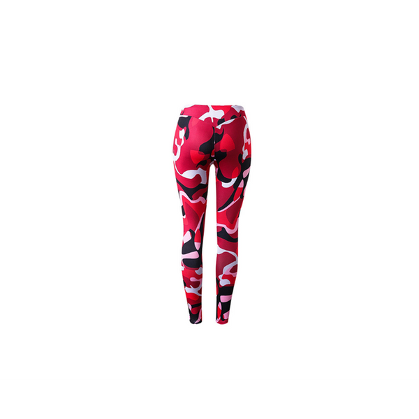 Camouflage Leggings For Women Compression Sport Yoga Red Pants