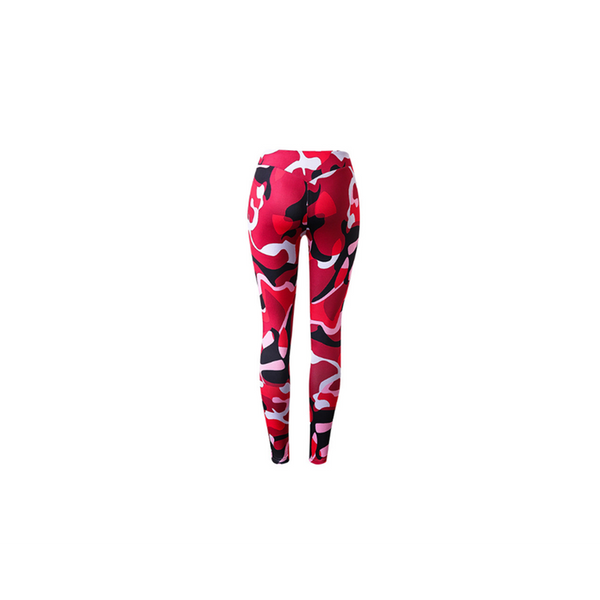 Camouflage Leggings For Women Compression Sport Yoga Red