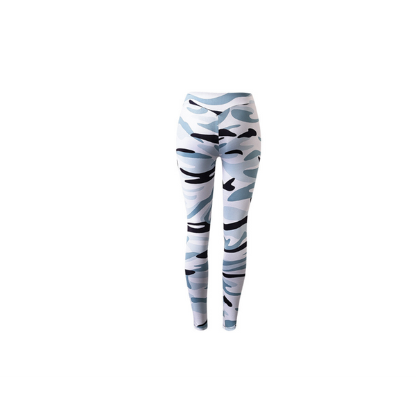 Camouflage Leggings For Women Compression Sport Yoga White Pants