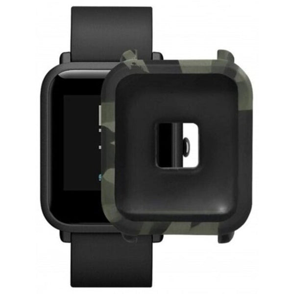Camouflage Soft Silicone Full Cover Case For Amazfit Bip Youth Watch Woodland