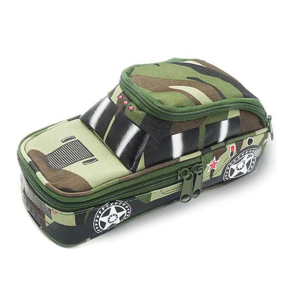 Camouflage Car Shaped Pencil Case Large Capacity Stationery Organiser Pouch (Jungle Camouflage) Pencil Cases