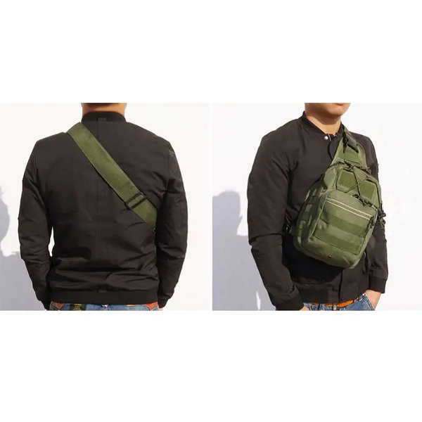 Military Shoulder Bag Tactical Molle Backpack Outdoor Sport Chest Army Green