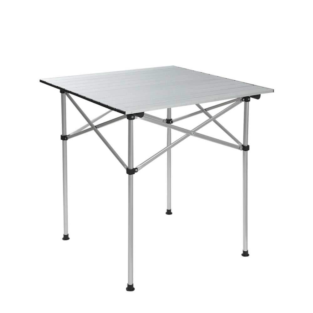 Camping Tables Weisshorn Camping Table Roll Up Aluminum Portable Desk Picnic 70Cm