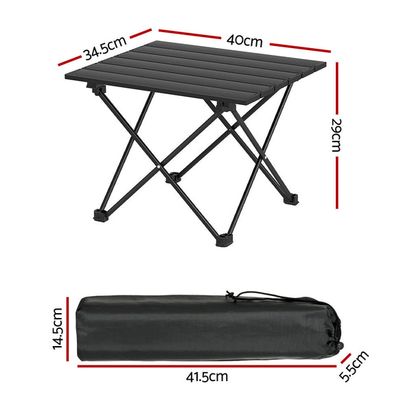 Weisshorn Folding Camping Table 40Cm Aluminium Portable Outdoor Picnic Bbq Camping Tables