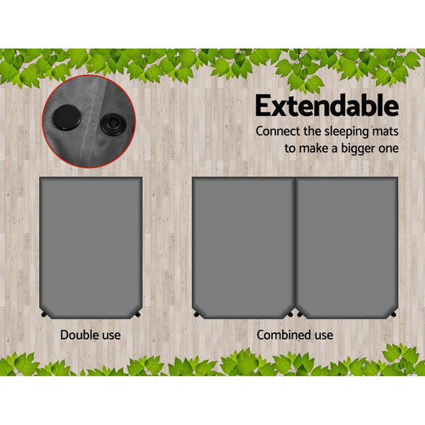 Weisshorn Self Inflating Mattress Grey Inflatable Mattresses & Airbeds