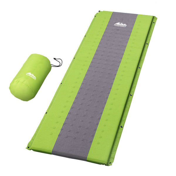 Weisshorn Self Inflating Mattress Camping Sleeping Air Bed Pad Single Green Inflatable Mattresses & Airbeds