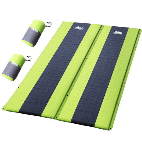 Weisshorn Self Inflating Mattress Camping Sleeping Air Bed Pad Double Green