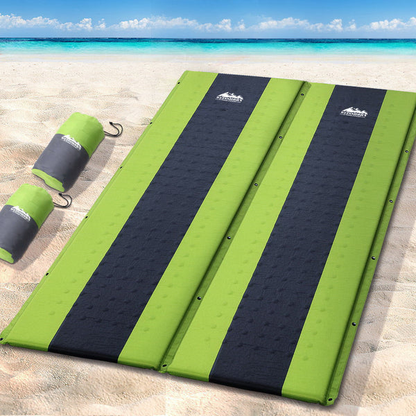 Weisshorn Self Inflating Mattress Camping Sleeping Air Bed Pad Double Green Inflatable Mattresses & Airbeds