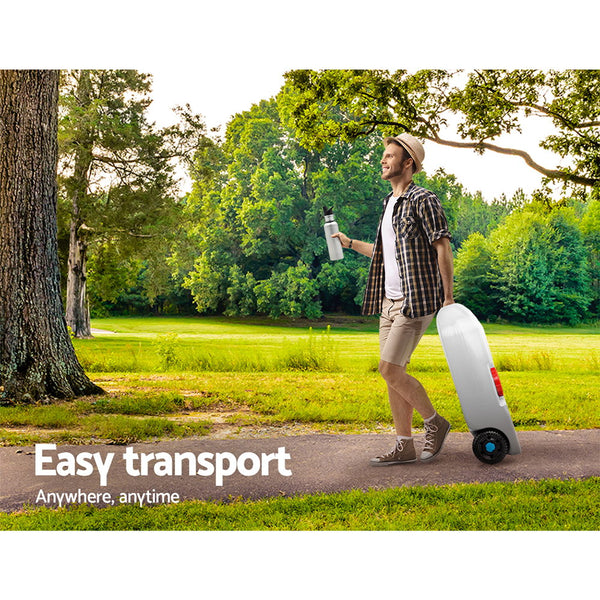 Weisshorn 40L Portable Wheel Water Tank Grey Water Carriers & Jerrycans