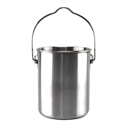 Camping Pot 750Ml Stainless Steel Water Mug Cup With Lid Foldable Handle Outdoor Cookware Cooking Pots Picnic Hang