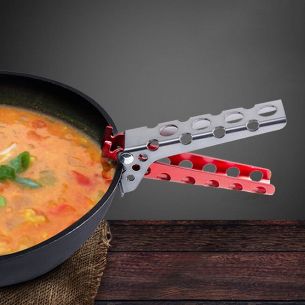 Camping Pot Pan Gripper Handle Bowl Outdoor Picnic Cookware Tableware Anti Hot Camping Cookware