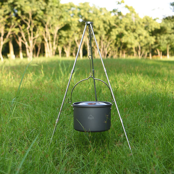 Camping Tripod For Fire Hanging Pot Outdoor Campfire Cookware Picnic Cooking Grill Other Camping Cooking Supplies