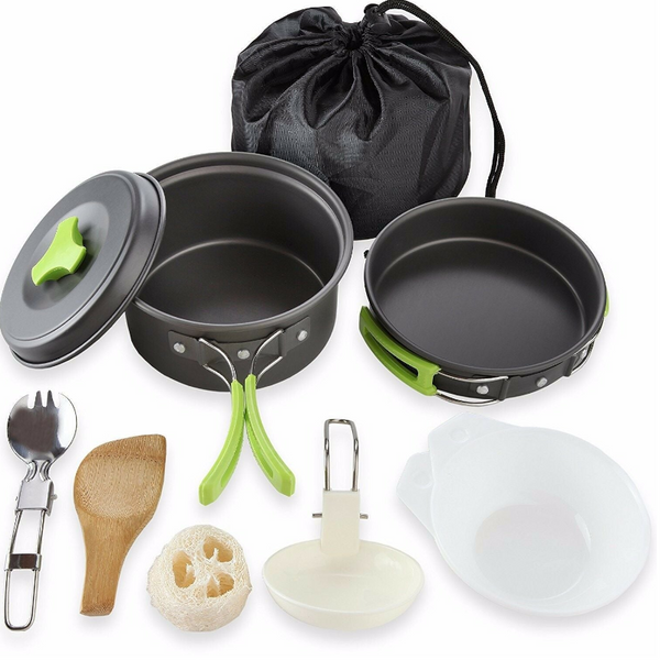 Mess Kit Backpacking Gear Hiking Outdoors Cooking Camping Cookware