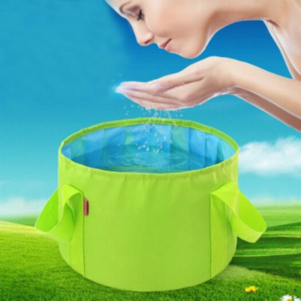 Candy Color Portable Foldable Traveling Basin Yellow Green