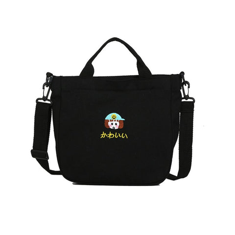 Canvas Bag Summer Student Cloth Simple Wild Portable Small Shoulder Messenger Trend Suitable For Women Women's Bags & Handbags