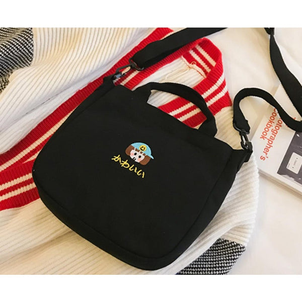 Canvas Bag Summer Student Cloth Simple Wild Portable Small Shoulder Messenger Trend Suitable For Women Women's Bags & Handbags