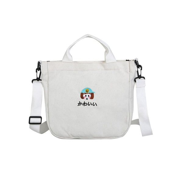 Canvas Bag Summer Student Cloth Simple Wild Portable Small Shoulder Messenger Trend Suitable For Women Women's Bags & Handbags