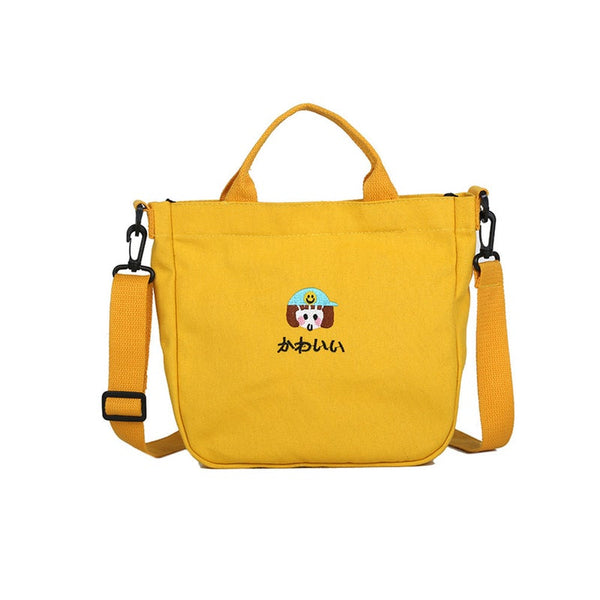 Canvas Bag Summer Student Cloth Simple Wild Portable Small Shoulder Messenger Trend Suitable For Women Women's Bags & Handbags