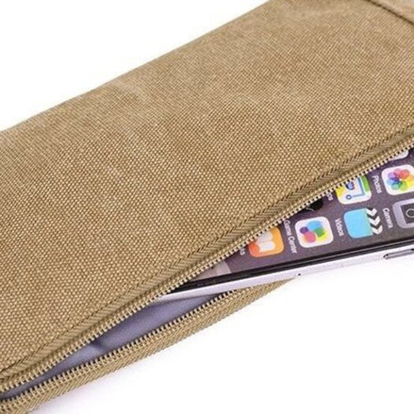 Canvas One Shoulder Outdoor Men Multi Function Waist Pack With Strap Black Waist Packs & Bags