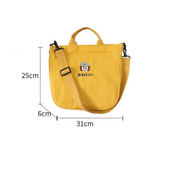 Canvas Bag Summer Student Cloth Simple Wild Portable Small Shoulder Messenger Trend Suitable For Women